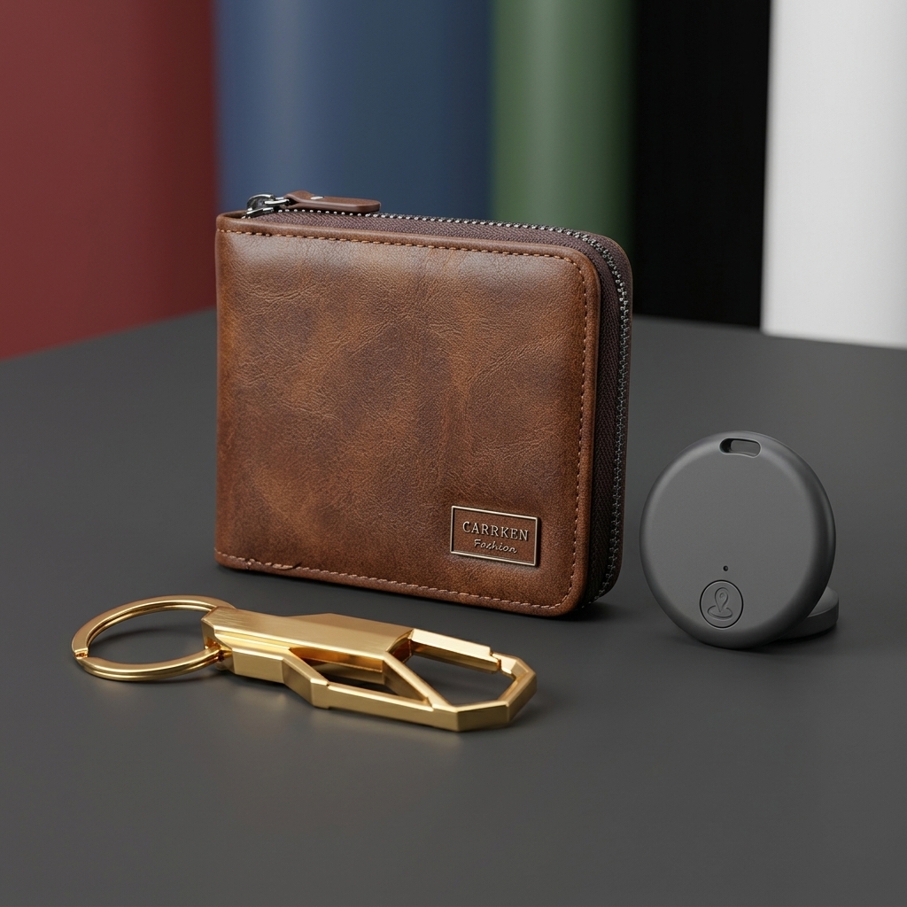 KANAKTA Combo Pack: Smart Wallet, Bluetooth Tracker and Smart Key Ring